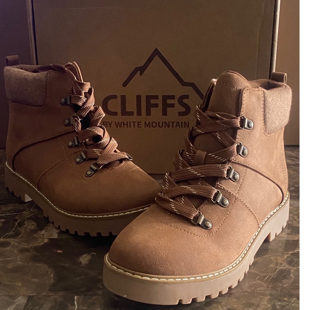 Cliffs by White Mountain Connie Womens Hiking Boots Light Brown Size 10 - Picture 2 of 4